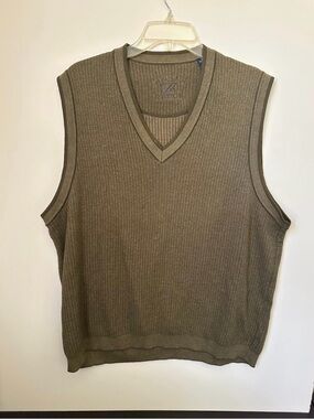 Cutter & Buck Men’s Cotton Vest | Olive ~M